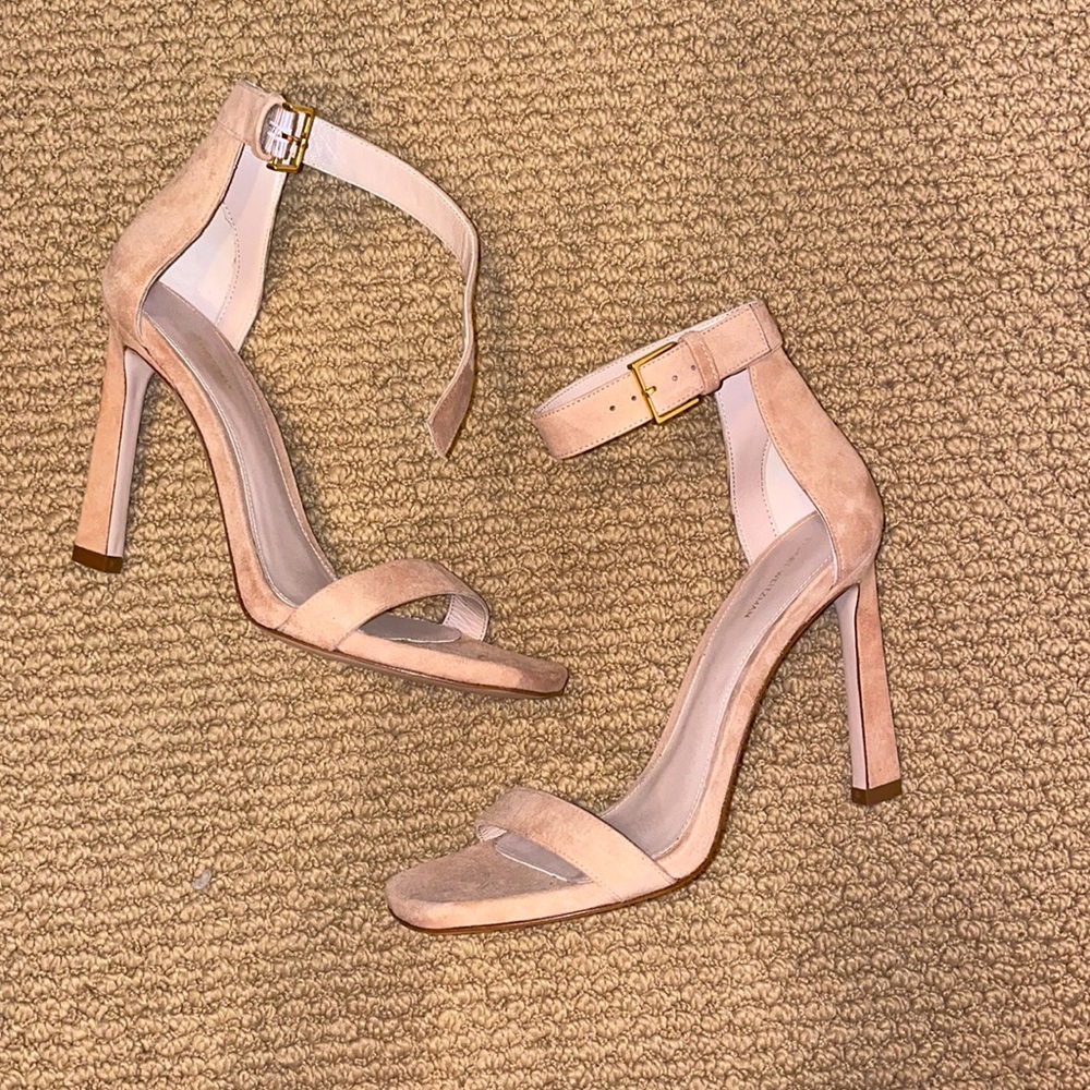Suede heeled sandals